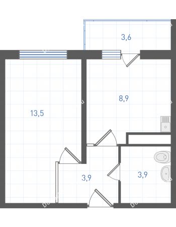 1 комнатная квартира 31,2 м² в ЖК Левенцовка парк, дом Корпус 8-12.1