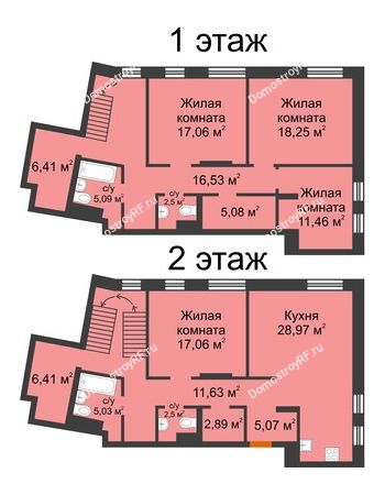 5 комнатная квартира 161,94 м² в ЖК Европейский берег, дом Лондон ГП-11