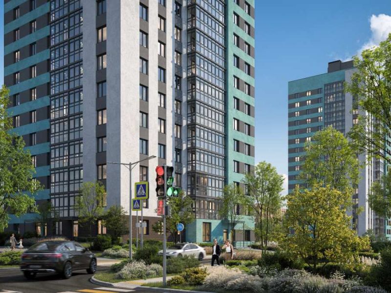 трёхкомнатная квартира в ЖК На Журова, дом 2