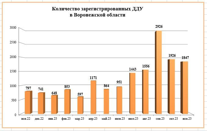 Количество ДДУ в Воронежской области сократилось на 38% в октябре-ноябре - фото 2