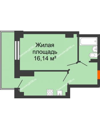 1 комнатная квартира 34,85 м² в ЖК Сокол Градъ, дом Литер 6
