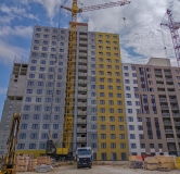Ход строительства дома 5, секция 3.6, 3.7, 3.8 в ЖК Красное Яблоко -