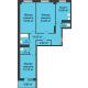 3 комнатная квартира 96,49 м² в ЖК Сокол Градъ, дом Литер 3 - планировка