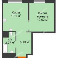 1 комнатная квартира 28,58 м² в ЖК Сердце Сибири, дом Квартал Геологов, ГП-2 - планировка