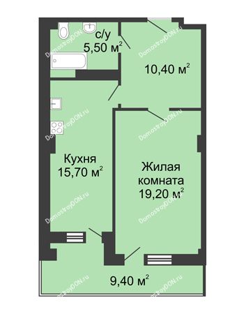 1 комнатная квартира 55,5 м² - ЖК Дом на Береговой