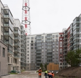 Ход строительства дома 16Б, секции К41-К46, 4 этап в ЖК Skandi Klubb -