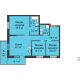 4 комнатная квартира 78,3 м² в ЖК City Life (Сити Лайф) , дом Секция C1 - планировка
