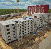 Ход строительства дома 48 в ЖК Вишневая Горка -
