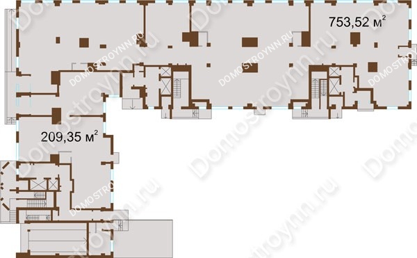 ЖК Грани - планировка 1 этажа