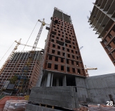 Ход строительства дома 4 в ЖК Никс Про на Лесопарковой -
