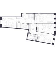 4 комнатная квартира 106,8 м² в ЖК Veren Village Стрельна, дом Корпус Западный - планировка