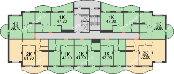 ЖК ОазисДом - планировка 7 этажа
