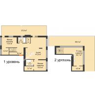 2 комнатная квартира 215,8 м² в Микрорайон Видный	, дом ГП-22 - планировка