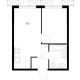 1 комнатная квартира 32,5 м² в ЖК Савин парк, дом корпус 8 - планировка