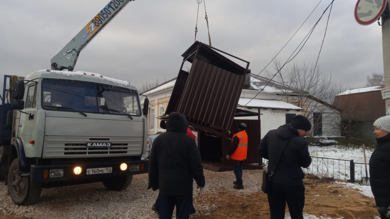 Первые модульные контейнерные площадки установили в Городце Нижегородской области