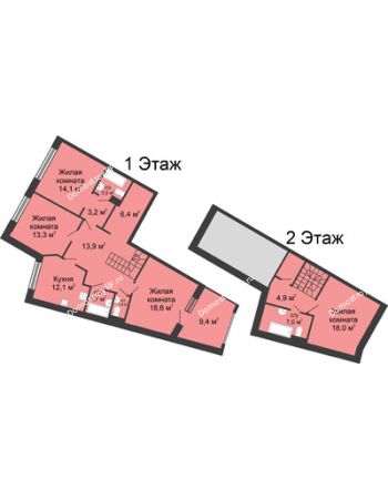 4 комнатная квартира 127,7 м² в Архитектурный Ансамбль Вознесенский, дом Собенникова