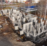 Ход строительства дома 29 (ГП-1) в ЖД Рассвет -