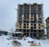 Ход строительства дома 1 в ЖК Локомотив -