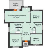 "Бавария" 162 м² 162 м², КП Ясная Поляна - планировка