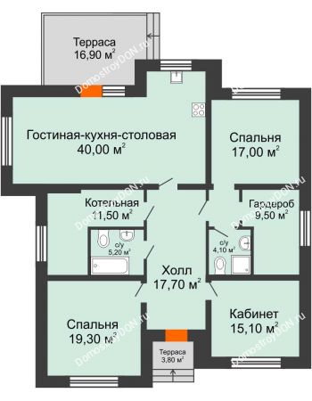 4 комнатный коттедж 162 м² - КП Ясная Поляна