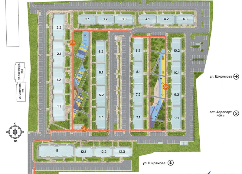 Дом 12, секция 12.1, 12.2, 12.3 в ЖК Авиатор (Авиатоr) - фото 2